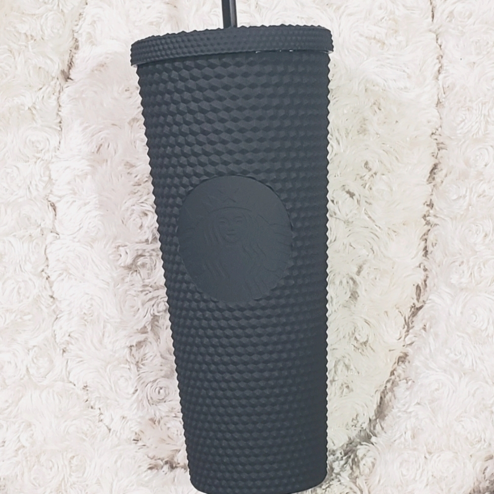 Black studded starbucks cup